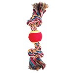 0073XJ Игрушка для собак, верёвка, 2 узла и мяч, 350мм