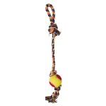 0144XJ Игрушка для собак, верёвка с петлей, 2 узла и мяч, 430мм