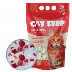 Cat Step Силикагель 3,8л наполнитель для кошачьих туалетов с ароматом клубники